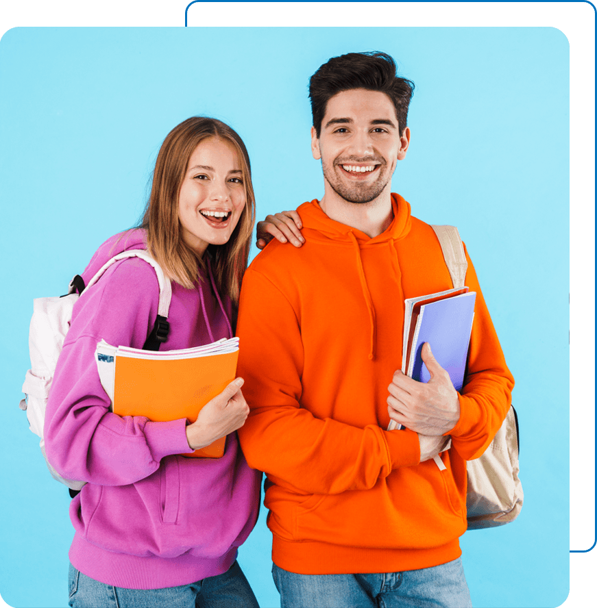 Smiling student giving thumbs up